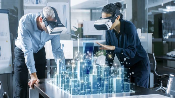 virtual reaclity used by a woman